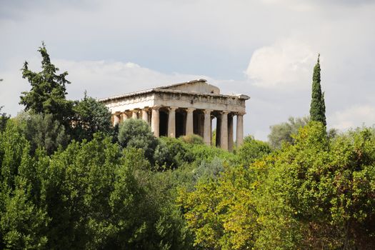 The Temple of Hephaestus at the Ancient Agora of Athens, Greece