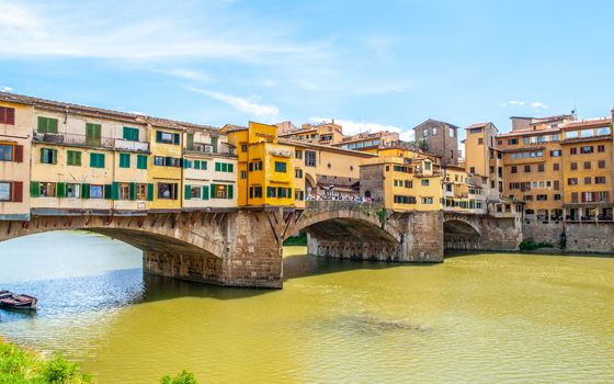 Ponte Vecchio over Arno river in Florence, Italy.