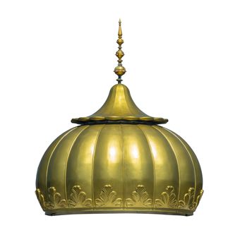 Isolated Golden Dome Of A Sikh Gurdwara Temple