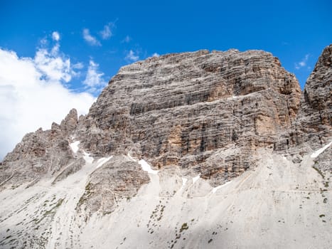 Monte Paterno, aka Paternkogel, near Tre Cime di Lavaredo in Dolomites, Italy.