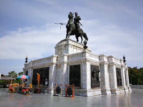 Monument of King Naresuan in Ayutthaya provide that old historical Thailand country

