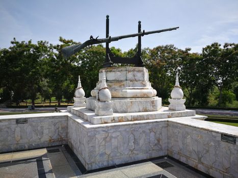 Monument of King Naresuan in Ayutthaya provide that old historical Thailand country

