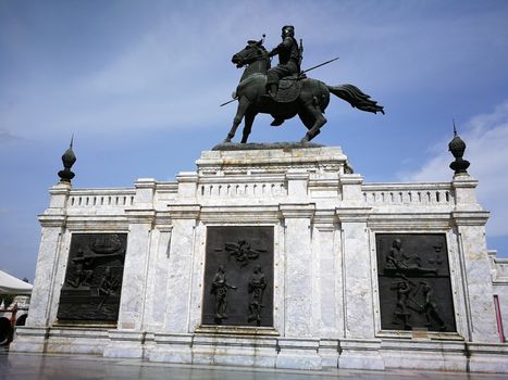 Monument of King Naresuan in Ayutthaya provide that old historical Thailand country

