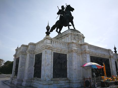 Monument of King Naresuan in Ayutthaya provide that old historical Thailand country

