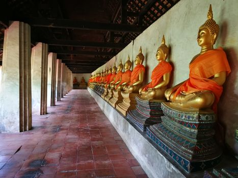 A beautiful Thailand temples, pagodas and Buddha statute in old historical's Thailand country at "Ayutthaya" Province Thailand.