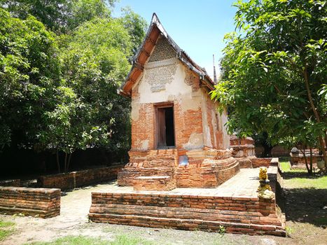 A beautiful Thailand temples, pagodas and Buddha statute in old historical's Thailand country at "Ayutthaya" Province Thailand.