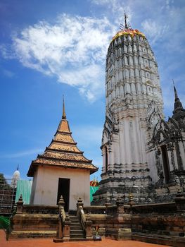 A beautiful Thailand temples, pagodas and Buddha statute in old historical's Thailand country at "Ayutthaya" Province Thailand.