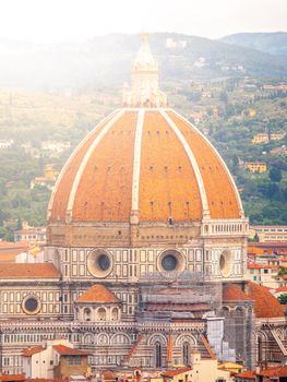 Cupola del Brunelleschi of Florence Cathedral, formally the Cattedrale di Santa Maria del Fiore. Florence, Italy.