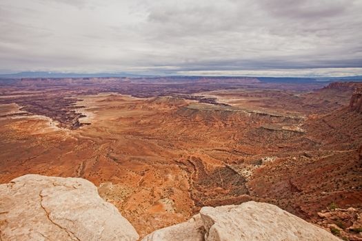 View over Buck Canyon from the Island in the Sky, Canyonlands National Park, Utah USA