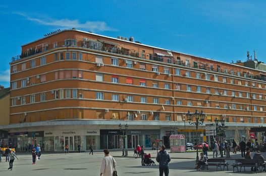 Palace on main square in Novi Sad, Serbia