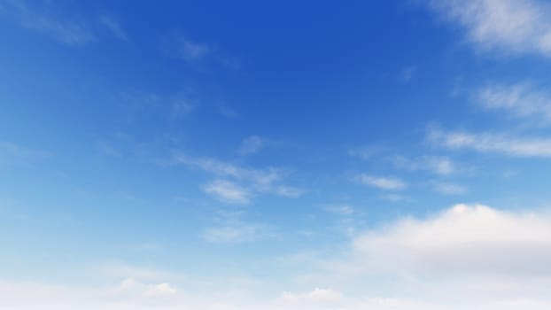 Cloudy blue sky abstract background, blue sky background with tiny clouds, 3d illustration