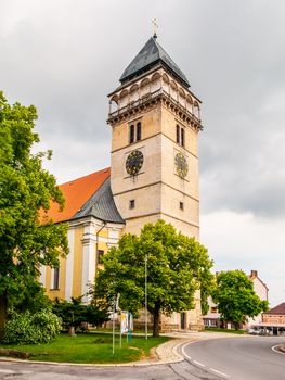 Church of Saint Lawrence in Dacice, Czech Republic.
