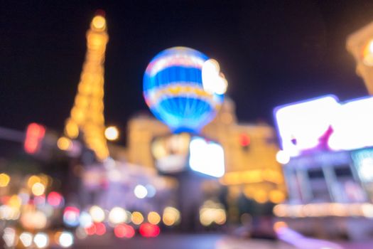 Abstract Blurred background of Las Vegas city cityscape in Nevada USA night