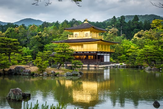 Kinkaku-ji golden temple pavilion in Kyoto, Japan