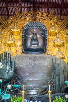 Vairocana great buddha in Daibutsu-den Todai-ji temple, Nara, Japan