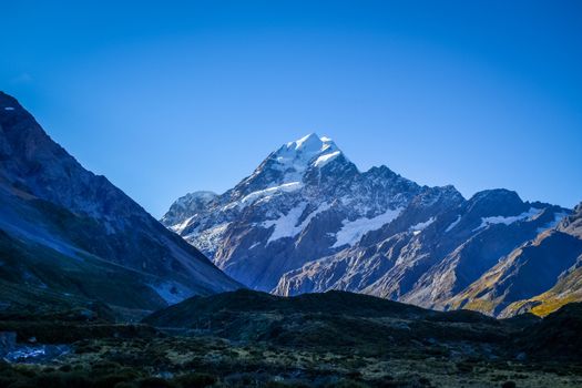 Aoraki Mount Cook and glacier landscape, New Zealand