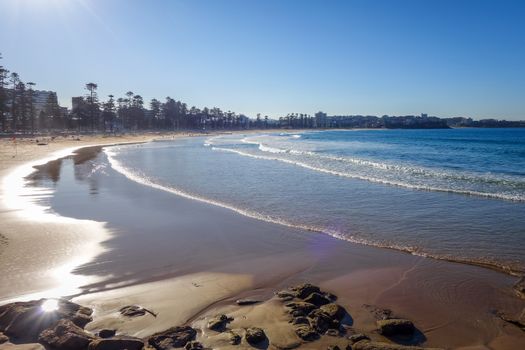 Manly Beach at sunset, Sydney, New South Wales, Australia