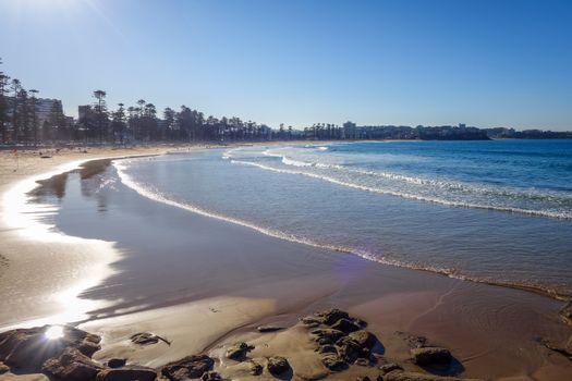 Manly Beach at sunset, Sydney, New South Wales, Australia