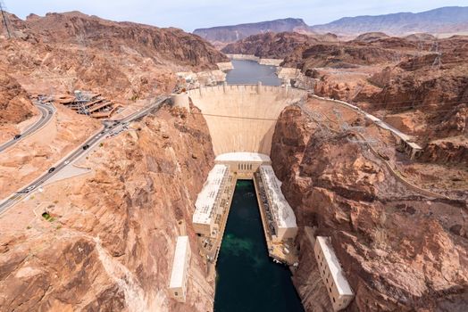 Hoover dam in Arizona and Nevada, USA