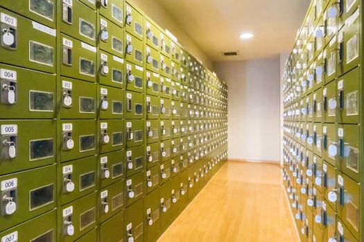 Row of Locker in Changing Room