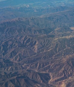 An aerial view of California San Andreas, California, USA