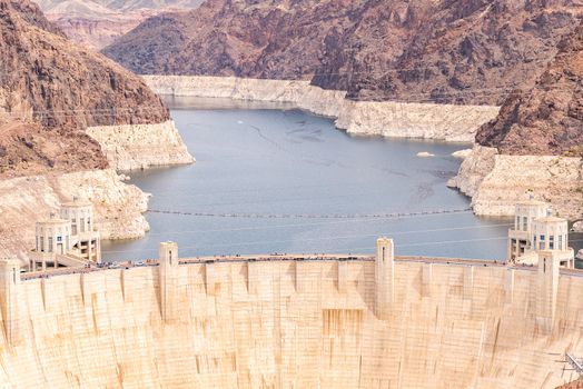 Hoover dam in Arizona and Nevada, USA