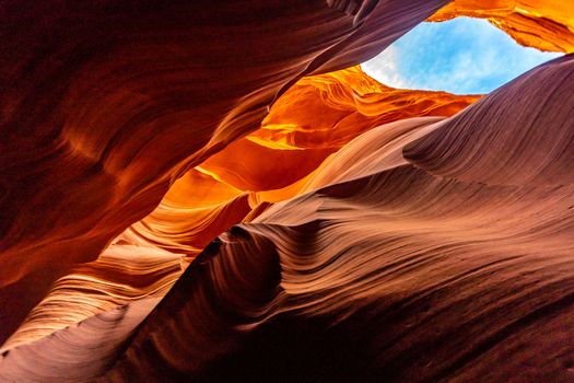 Lower Antelope Canyon in the Navajo Reservation near Page, Arizona USA