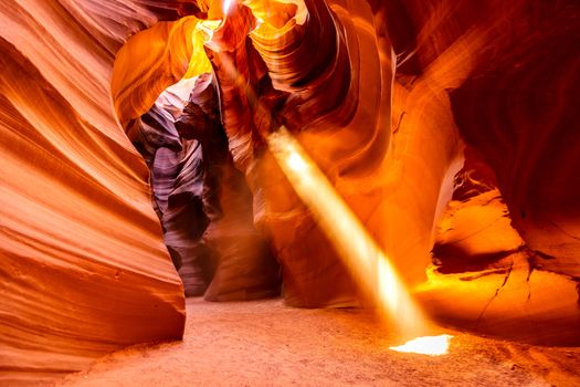 Upper Antelope Canyon in the Navajo Reservation near Page, Arizona USA