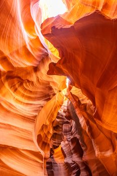 Upper Antelope Canyon in the Navajo Reservation near Page, Arizona USA