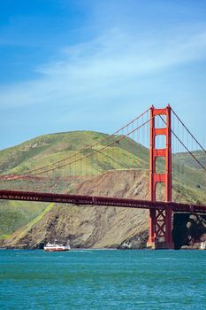 Golden Gate bridge in San Francisco California USA West Coast of Pacific Ocean