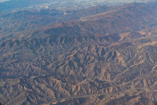 An aerial view of California San Andreas, California, USA