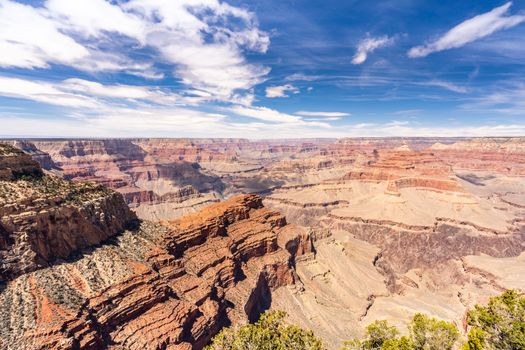 South rim of Grand Canyon in Arizona USA