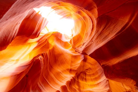 Upper Antelope Canyon in the Navajo Reservation near Page, Arizona USA