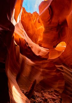 Lower Antelope Canyon in the Navajo Reservation near Page, Arizona USA