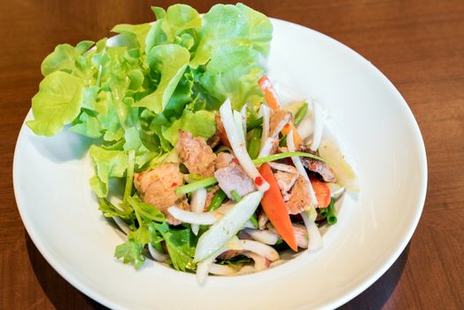 spicy grilled pork salad Thai style