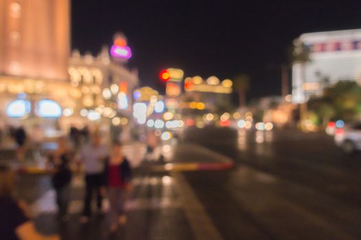 Abstract Blurred background of Las Vegas city cityscape in Nevada USA night