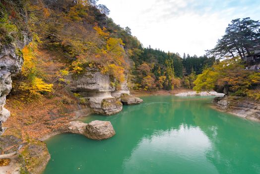 To no Hetsuri Cliff river and canyon Fukushima Japan