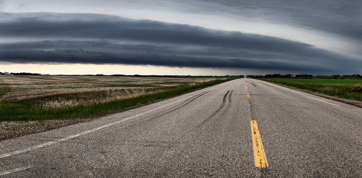 Prairie Storm Clouds Canada Saskatchewan Abandoned Buildings
