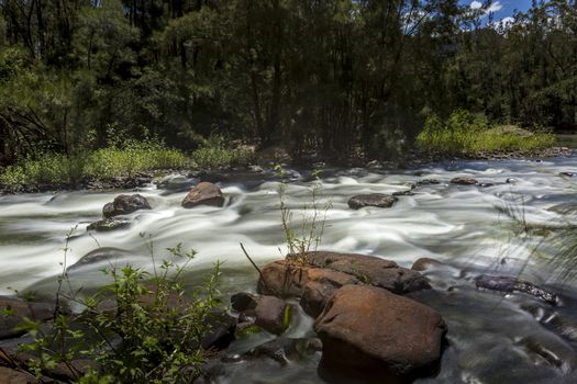 River rapids upstream Shoalhaven river Australia