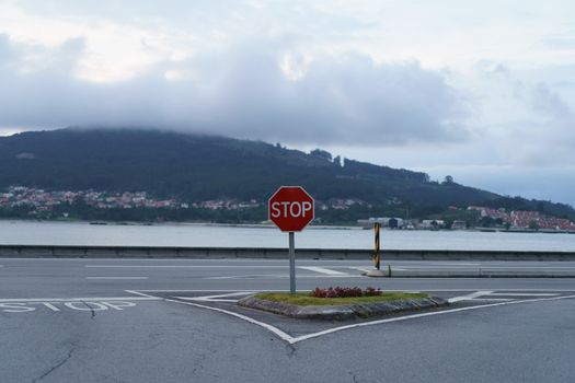 Image had been made from Portuguese coast, on the other side of the river had been situated Spain