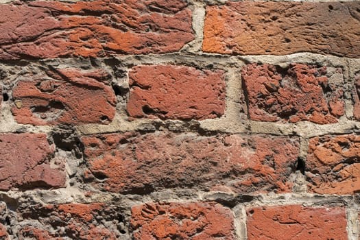 Red stones background, a wall of house