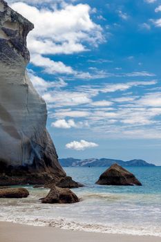 Cathedral Cove beach near Hahei in New Zealand