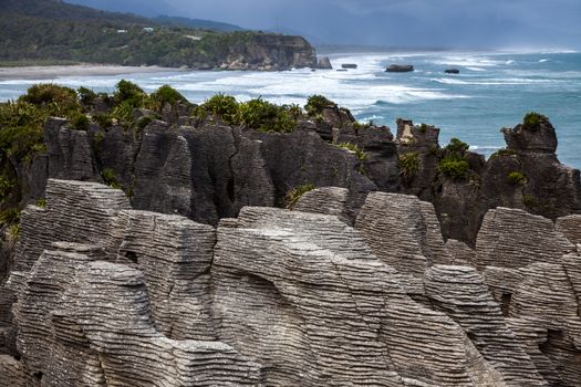 Pancake rocks near Punakaiki