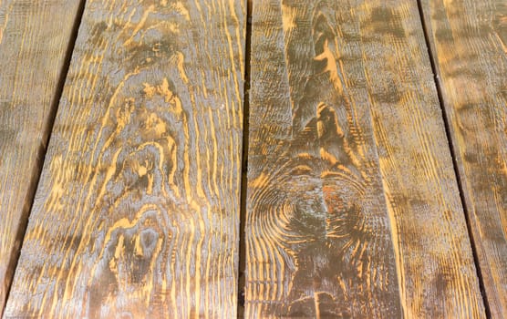 Background of a surface of the old wooden planks darkened with time
