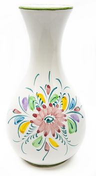 Small white vase with flower pattern