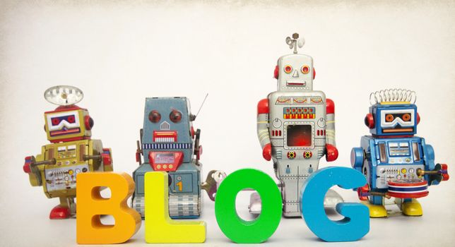 robot tots and the word BLOG 