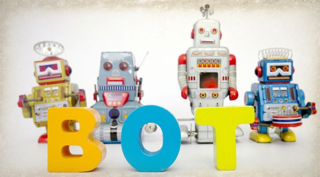 robots and the word BOT 