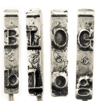 the word blog mage from old typewriter text