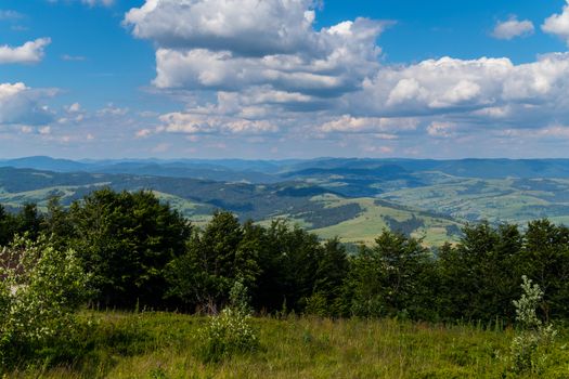 The endless mountain plains under the transparent blue sky are an excellent place for relaxation