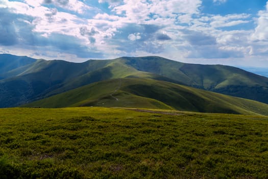 Carpathian polonium, illuminated by the sun's rays